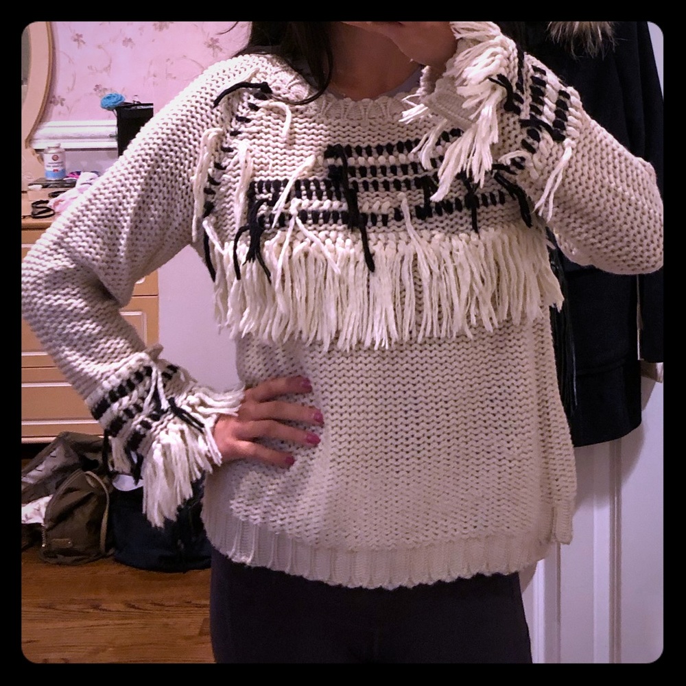For love and lemons knitz Denver fringe sweater